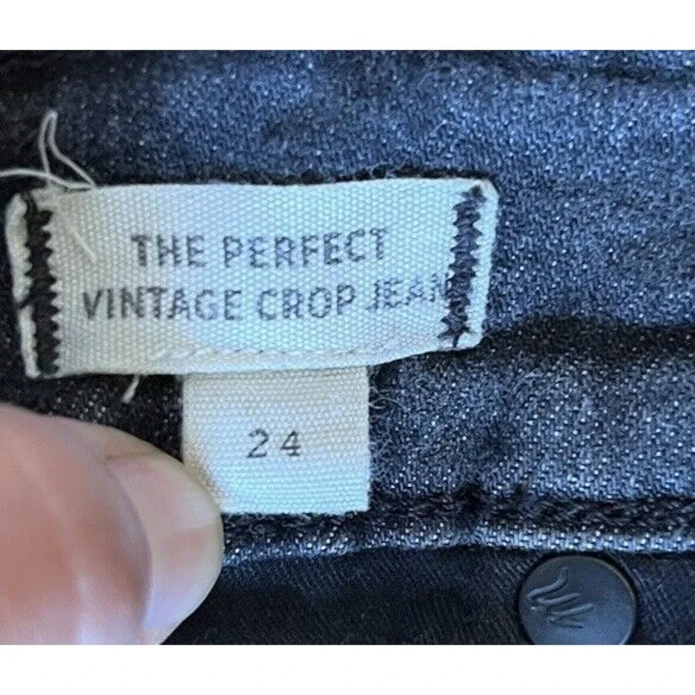 Madewell Dark Gray The Perfect Vintage Crop Jeans Size 24